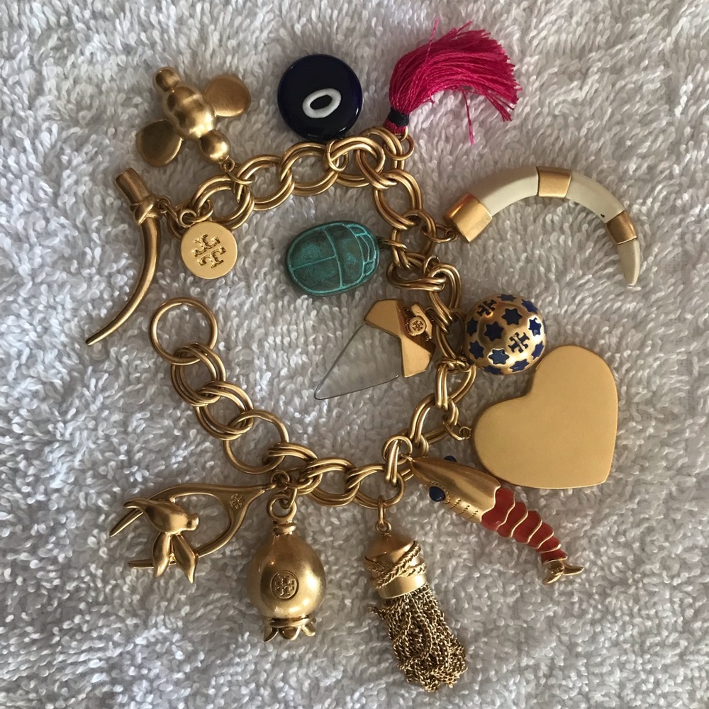 Tory Burch signature charm bracelet